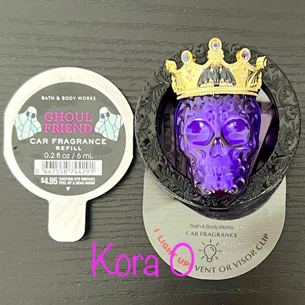 BBW Skull Crown LED Visor Clip & Fragrance Refill